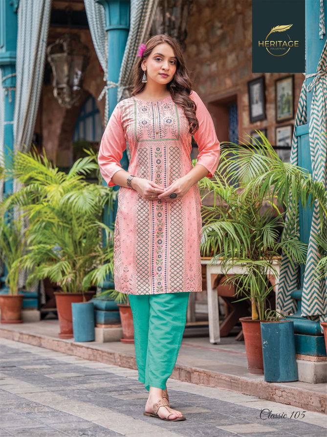 Heritage Classic Vol 4 Embroidery Kurti Catalog